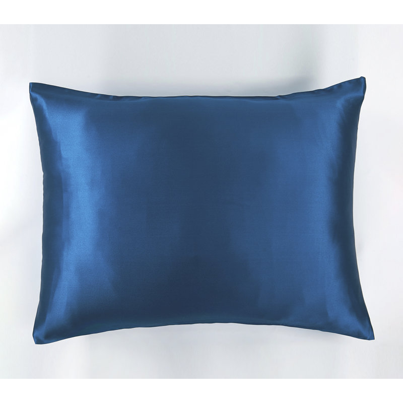 Taie d'oreiller 100% soie de mûre, Taies d'oreiller pour grand lit, Bleu mystique