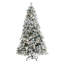Arbre de Noël pin artificiel réaliste floqué avec lumières DEL-1517472993
