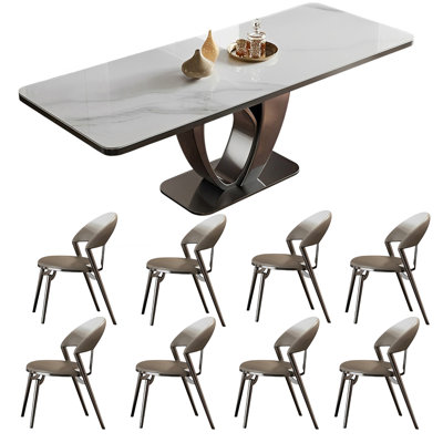 Ensemble de table et de chaises rectangulaires Home Rock