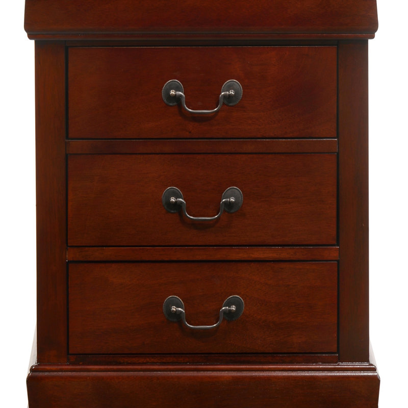 Elegant Wood Nightstand, Cherry