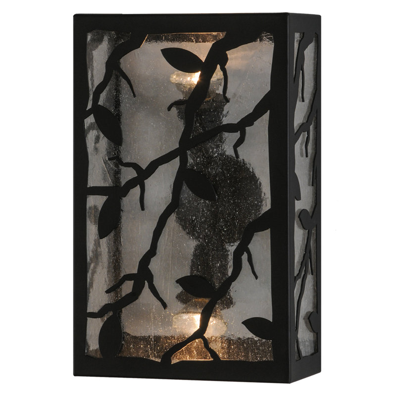 Rustic Black Dimmable 2-Light Energy Star Wall Sconce