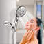 Pomme de douche multifonctionnelle à 9 jets avec motif de pause, lavage intégré-88903349