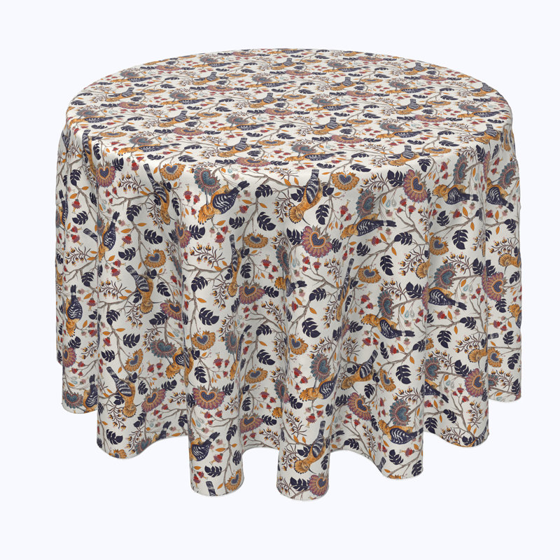 Bouchard Floral Round Tablecloth, 114" x 114"