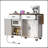 53.5 Inch Farmhouse Kitchen Island with Power Outlet, Spacious Storage, Drop Leaf, and Rolling Wheels for Versatile Use in Home Kitchens-1934800814