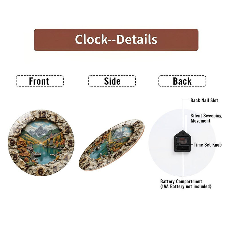Horloge murale 12 po