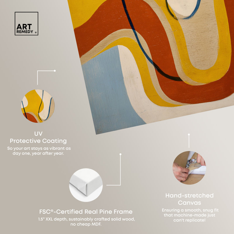 «Mustard Flow II», reproduction d'art sur toile par Art Remedy, 10 x 15, 15"H x 10"W, Canvas Unframed