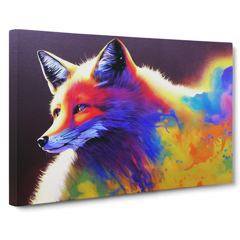 Mind Bending Fox Abstract - Wrapped Canvas, 50cm H x 76cm W x 3cm D
