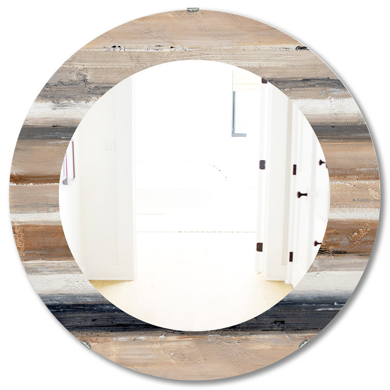Miroir mural Mid-Century géométrique Natural Balance III, H 31,5 po x l po