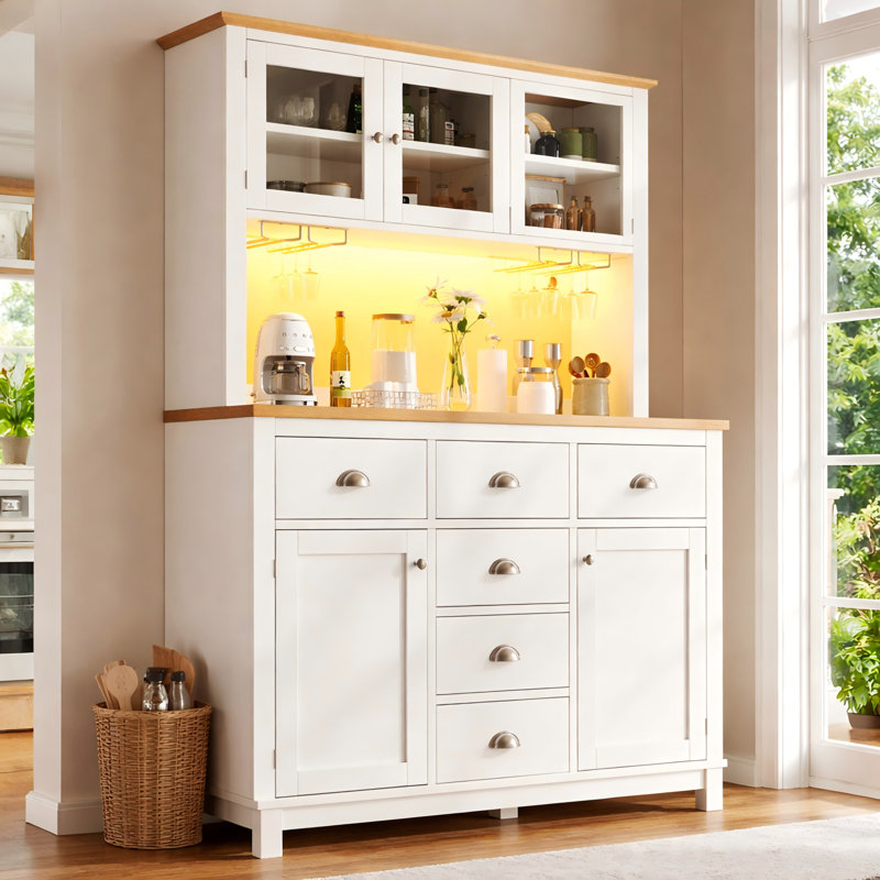 180cm Kitchen Pantry, White