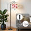 Lampe sur pied à arc avec abat-jour réglable rubans de cerisier arc coquette lampe sur pied à imprimé girly