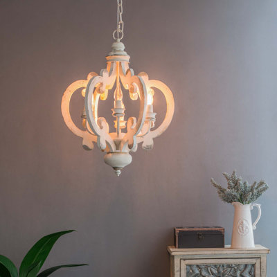 Lustre géométrique à six lumières de type bougie Cheree