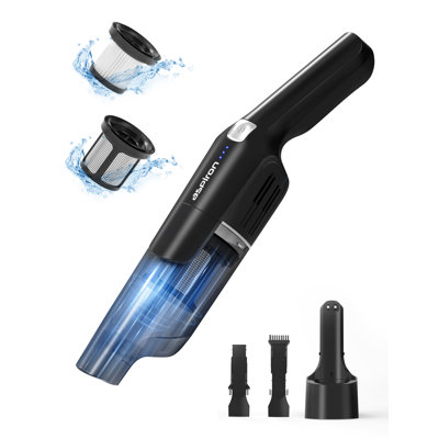 Aspirateur à main sans fil, aspirateur de voiture puissant de 15 kpa, rechargeable, station de charge, poignée ergonomique, outil de crevasse 2-en-1, aspirateur portatif de 1,8 lb avec 2 vitesses pour voiture, maison