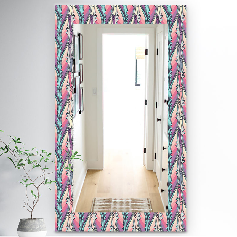 Miroir mural abstrait floral, H 39,4 po x l 29,5 po