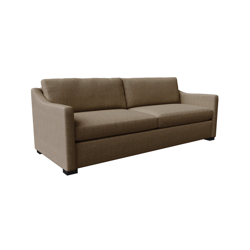 Canapé moelleux 95 po gris, Revolution® en lin brun, H 34 po x l 105 po x P 39 po