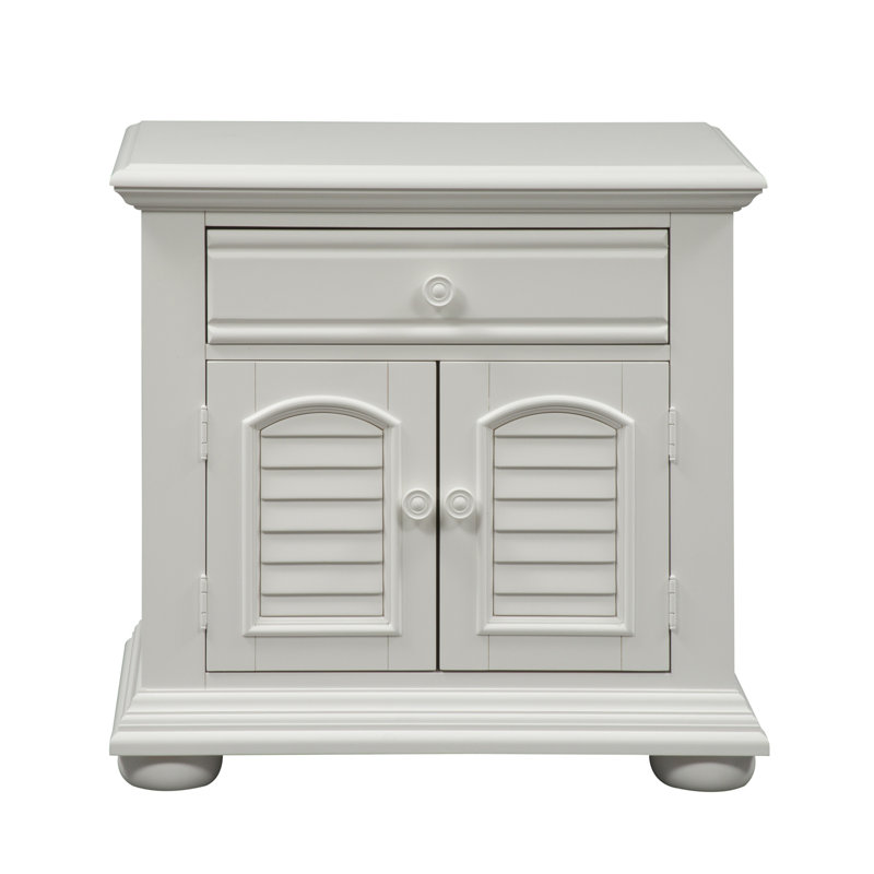 Table de chevet 1 tiroir Alvy - Blanc