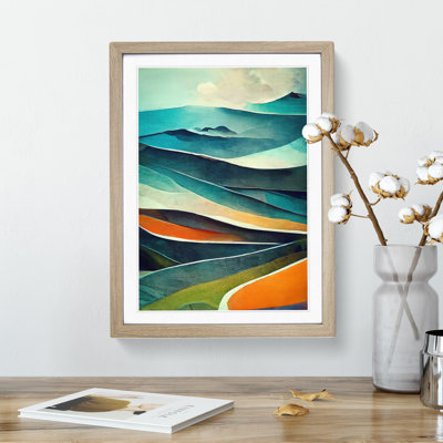 Mountain Landscape Abstract No.4 - Framed Print