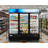78 in. 53 cu. ft. 3 Door Commercial Refrigerator in Black Steel with Glass Door