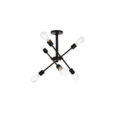 Lustre Spoutnik linéaire moderne Whelchel