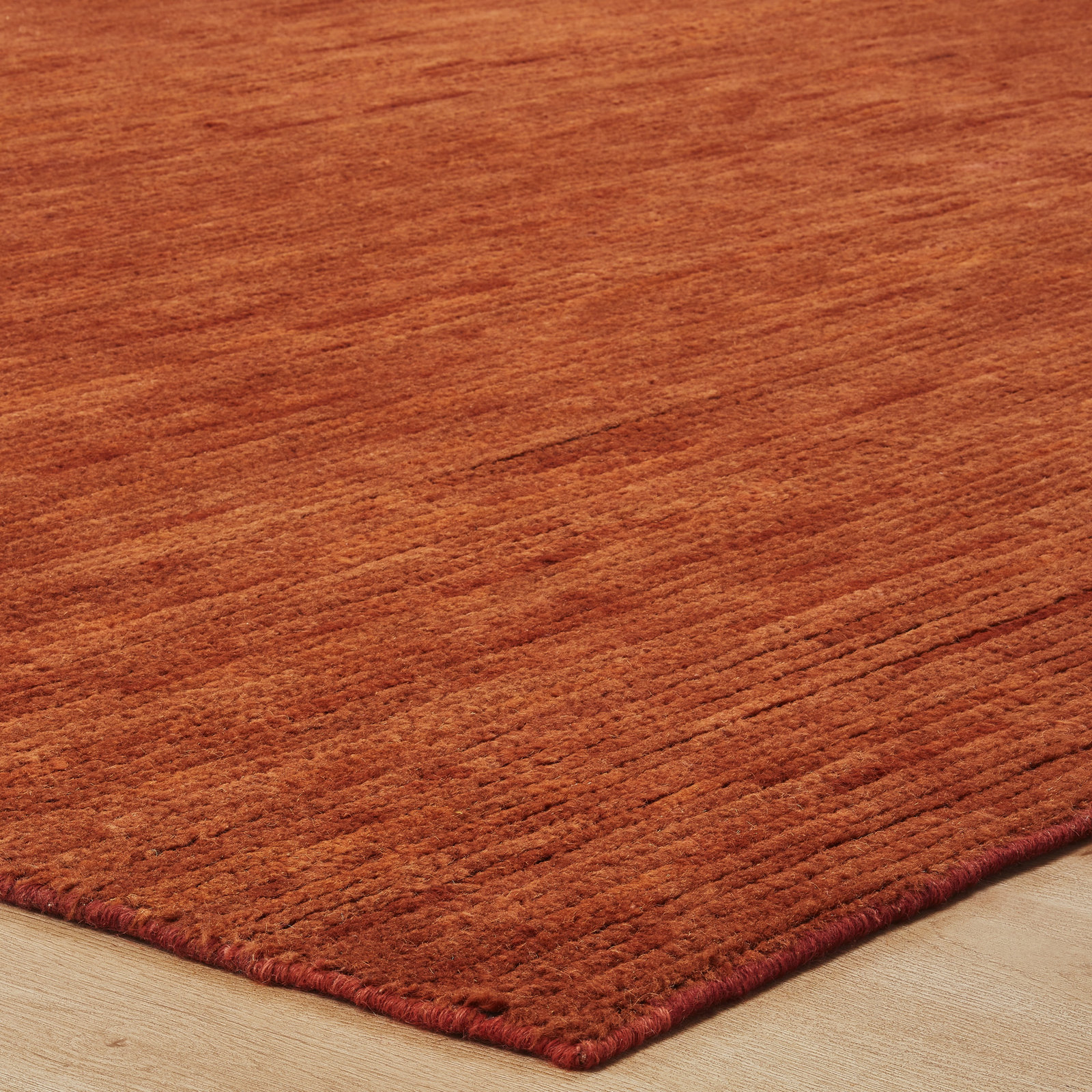 Schwenzer Sunset Ember Hand-Knotted Wool Area Rug, Runner 2'6" x 10'