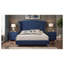 Ensemble de chambre à coucher 3 pièces Harmony Pacific Blue Queen avec lit à oreilles et tables de chevet
