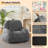 Giant Bean Bag Chair, Faux Fur Stuffed Bean Bag Couch with Filler, Bean Bag Chair for Adults-529346739