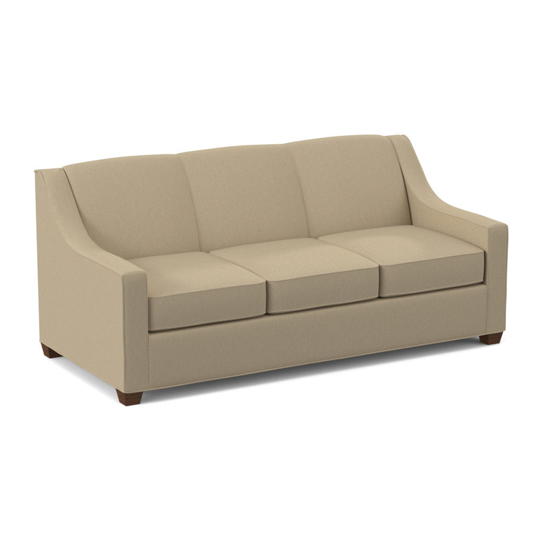 Phillips 76" Sofa Bed with Reversible Cushions, Antic Sahara, Hybrid, Montana Walnut