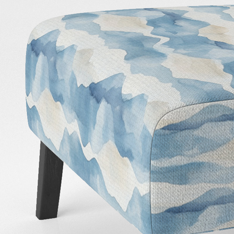 Fauteuil de chambre Abstract Blue, Pantoufle sans accoudoirs