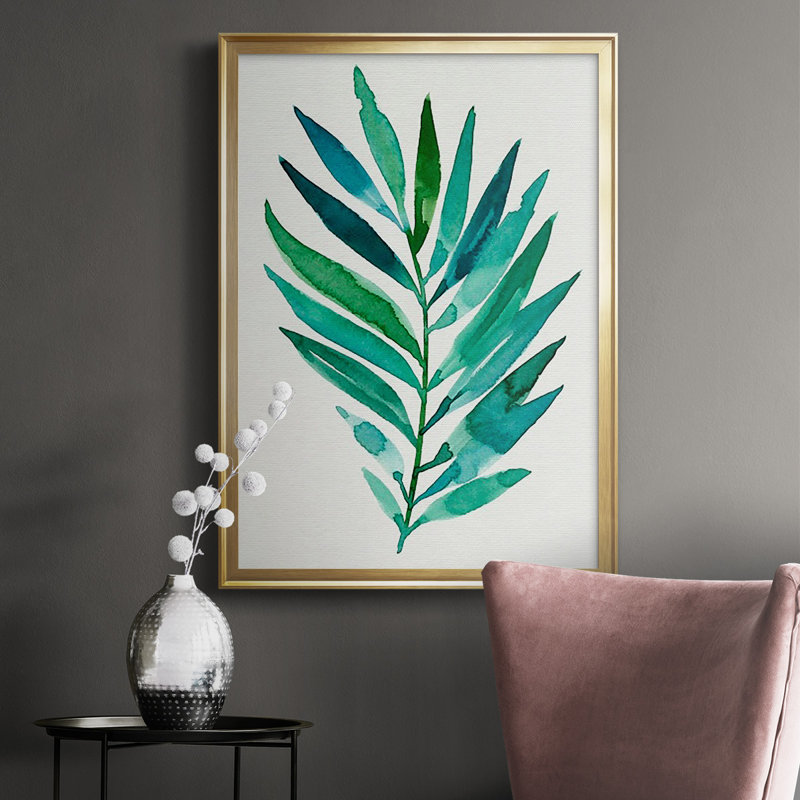 Palm Frond Flow I, reproduction encadrée de qualité supérieure - Prêt à être accroché_2864025, H 42,5 po x l 30,5 po x P 1 po