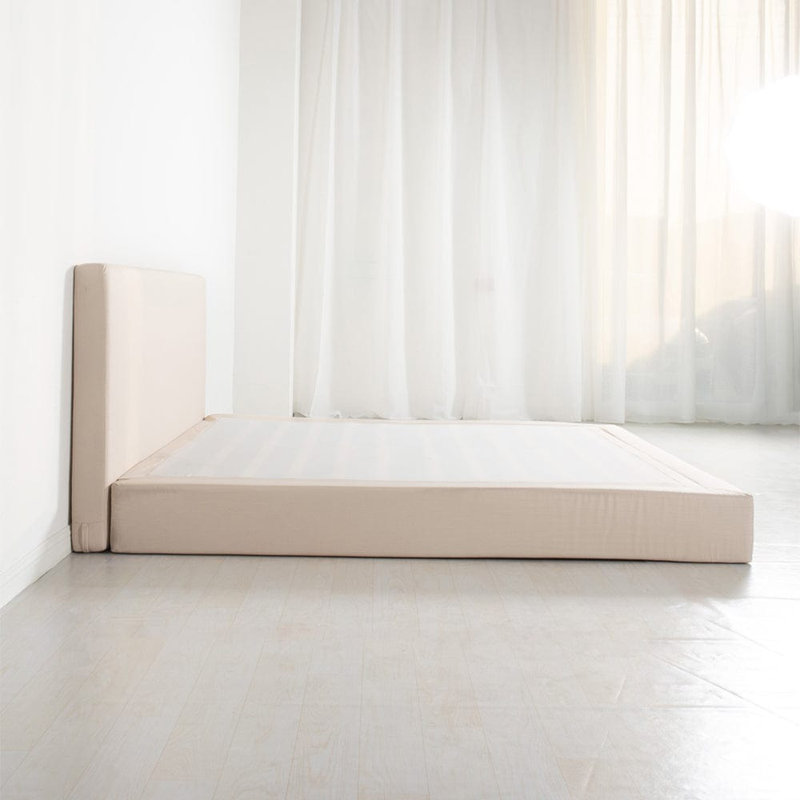 Upholstered Bed, Double (4'6), Beige