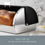 SWAN Elegance Bread Bin with Textured Gloss Finish, Roll Top Design and Ventilation for Longer Freshness, 14L-113862699