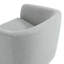 Fauteuil demi-tonneau pivotant en chenille gris clair avec base en bois massif Applewold-630617472