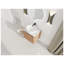 Meuble-lavabo mural 24 po avec lavabo en céramique imitation chêne