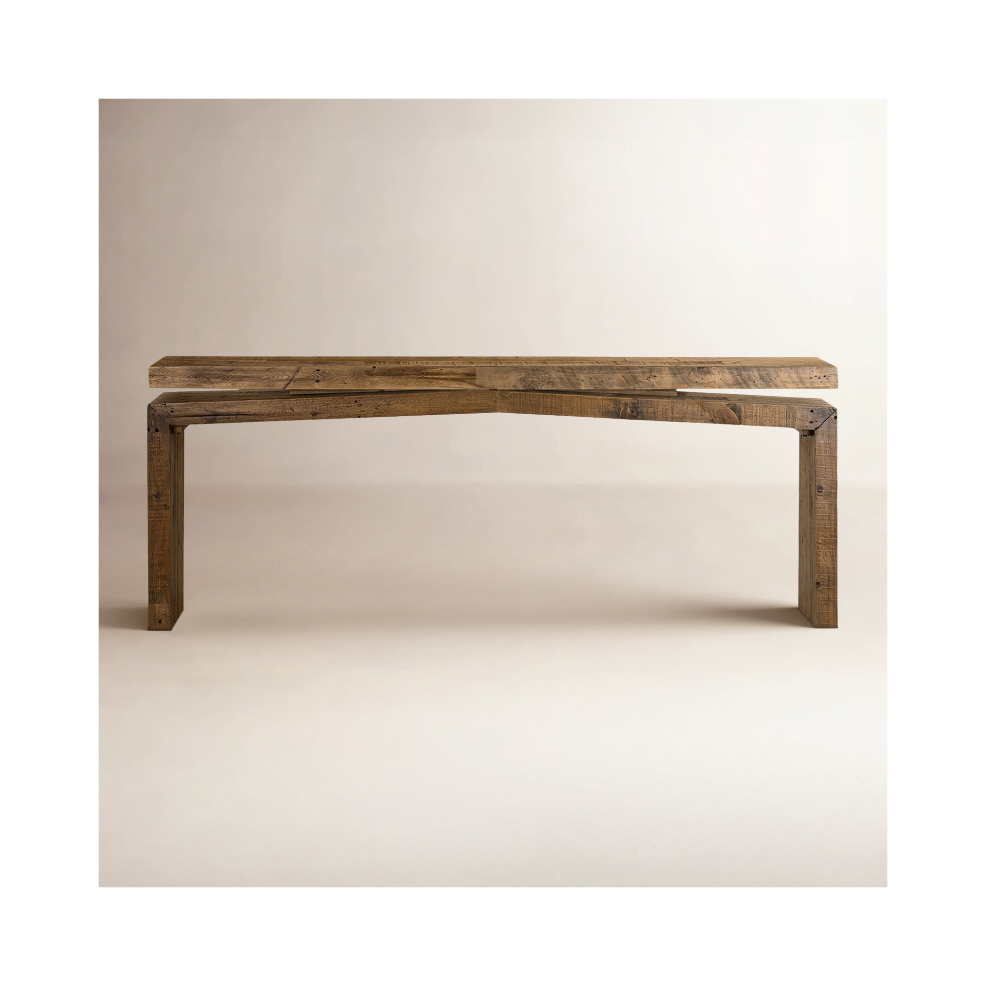 Henn Solid Wood Console Table, 30.75" H x 78.75" W x 15" D, Sierra Rustic Natural