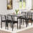 Dining Table Set for 4, 5 Piece Metal Frame Kitchen Table and Chair Set-202019805-202019804