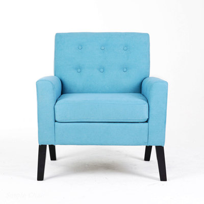 Modern Chair Accent Chair Bedroom Button Tufted Upholstered Comfy Reading Accent Chair