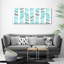 Blue Herringbone - Wrapped Canvas Print