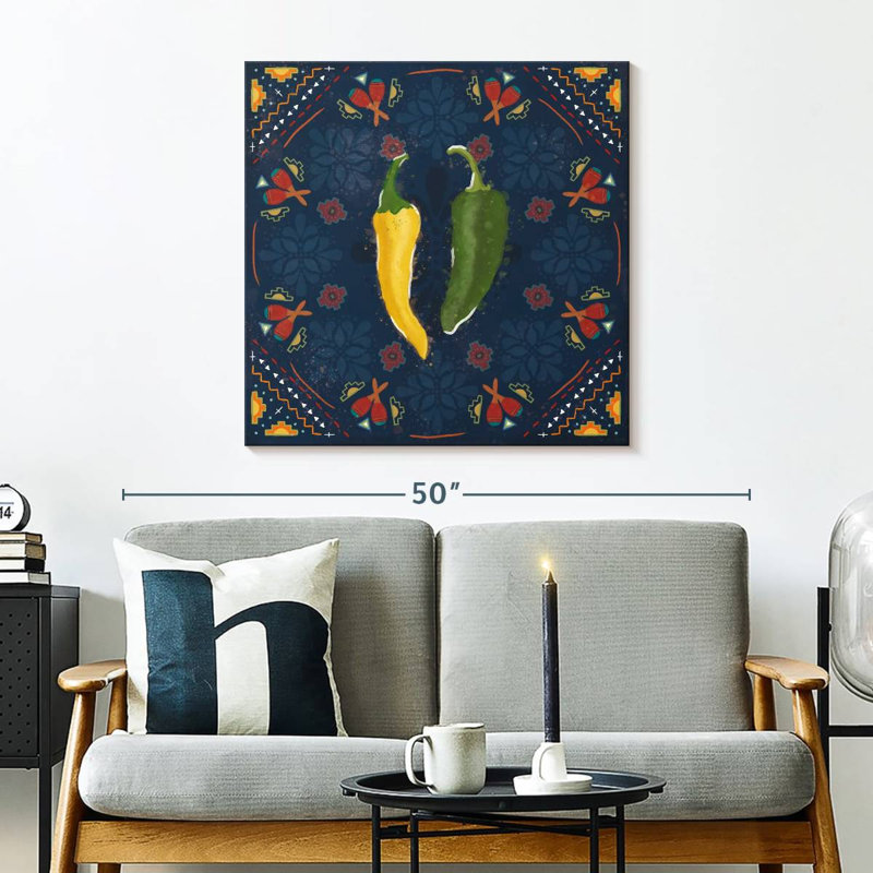Yarlin Tex Mex Fiesta V Dark, 30" H x 30" W