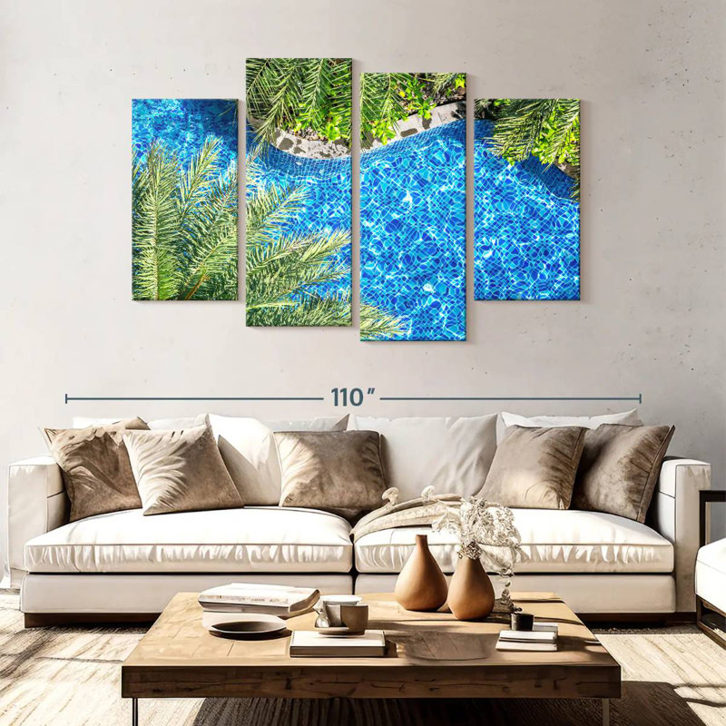 Sireci Poolside Palm Trees, 54" H x 84" W