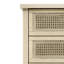 Armoire 3 tiroirs pour étude, conception creuse naturelle anti-mites, poignée semi-métallique au toucher doux, panneau de grain de bois, colonne de soutien, largeur de 15,42 po, hauteur de 32,41 po