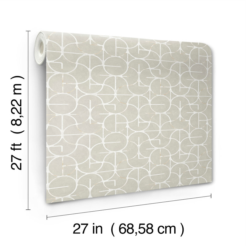 Papier peint Teddy, Gris / argent