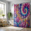Rideau de douche standard 1 pièce Groovy Color Swirls-456074405