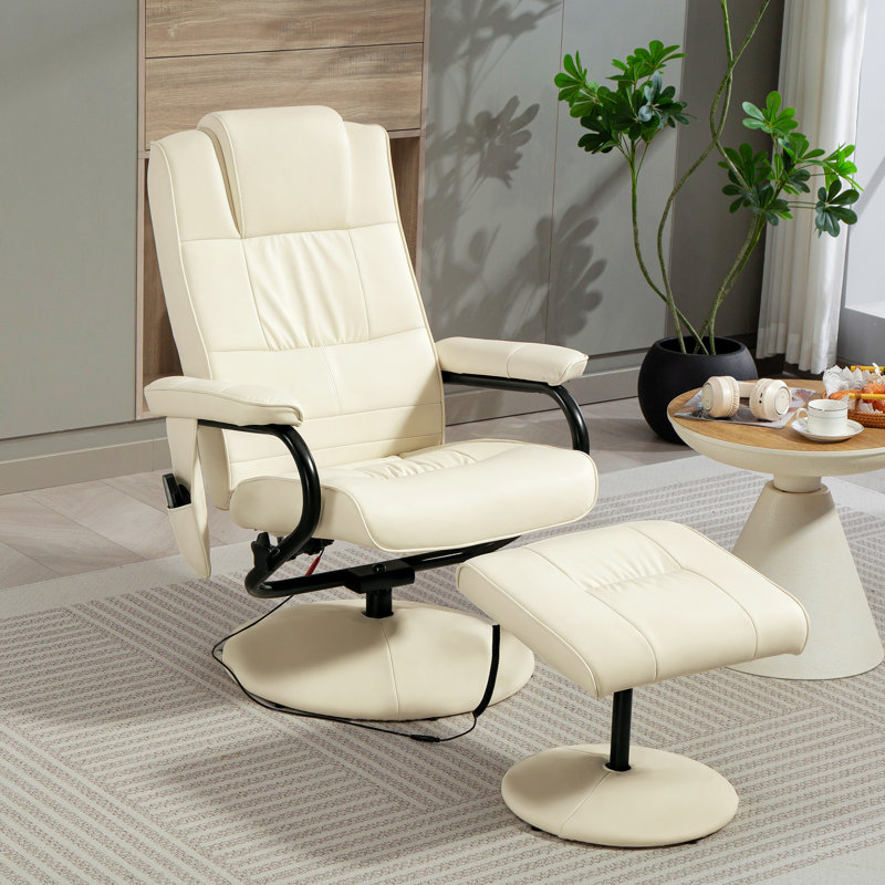 77cm Wide Swivel Standard Recliner with Massager