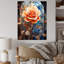 «Rose Blossoms With Graceful Curves III - Roses», reproduction d'art sur toile-97186453-97186460