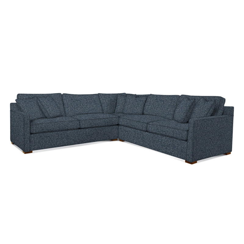 Canapé modulaire rembourré 3 pièces Brentwood, Graine de lin, Rayures bleues / beiges 0209-61