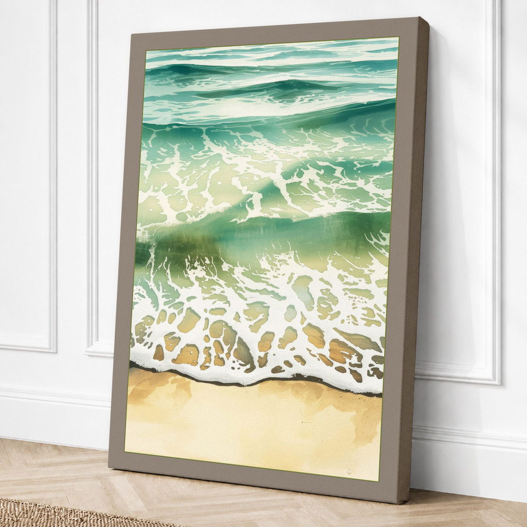 Waves at Tide Coastal - Wrapped Canvas