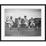 Vintage Black And White Tennis Game I Giclee Print