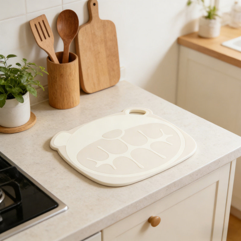 Tapis de cuisine flexible pour ours, White