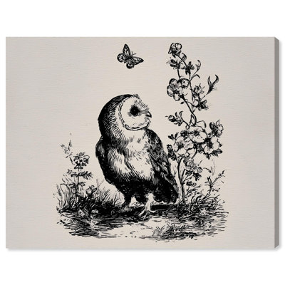 Owlito I, reproduction d'art sur toile par Art Remedy