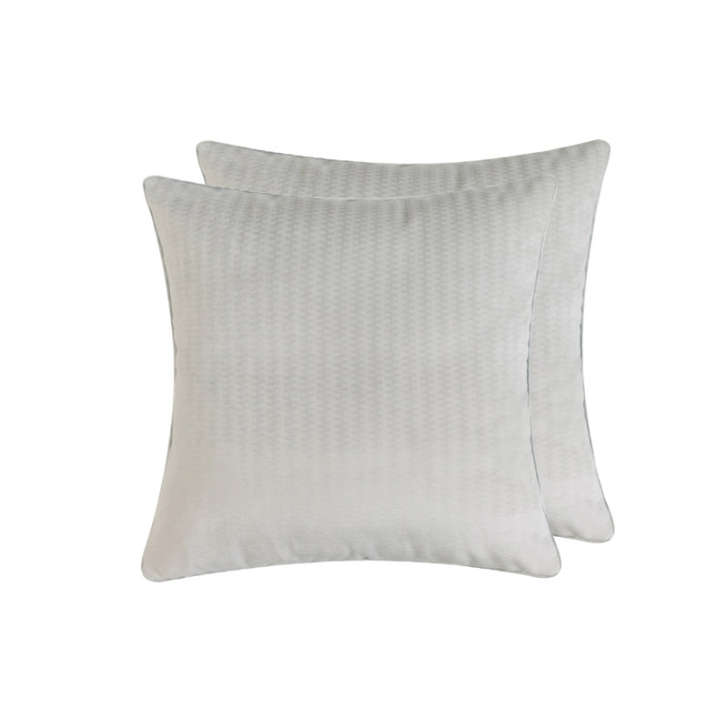 Housse et insert de coussin décoratif carré Grace, Mélange de duvet, Argent