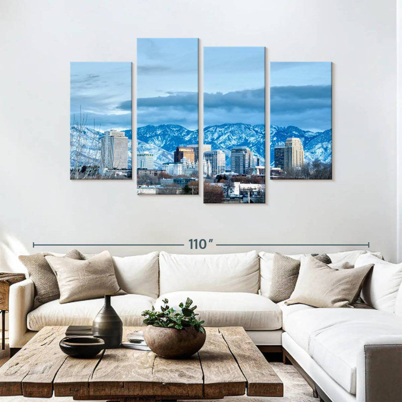 Nicci Salt Lake City en hiver, H 54 po x l 84 po